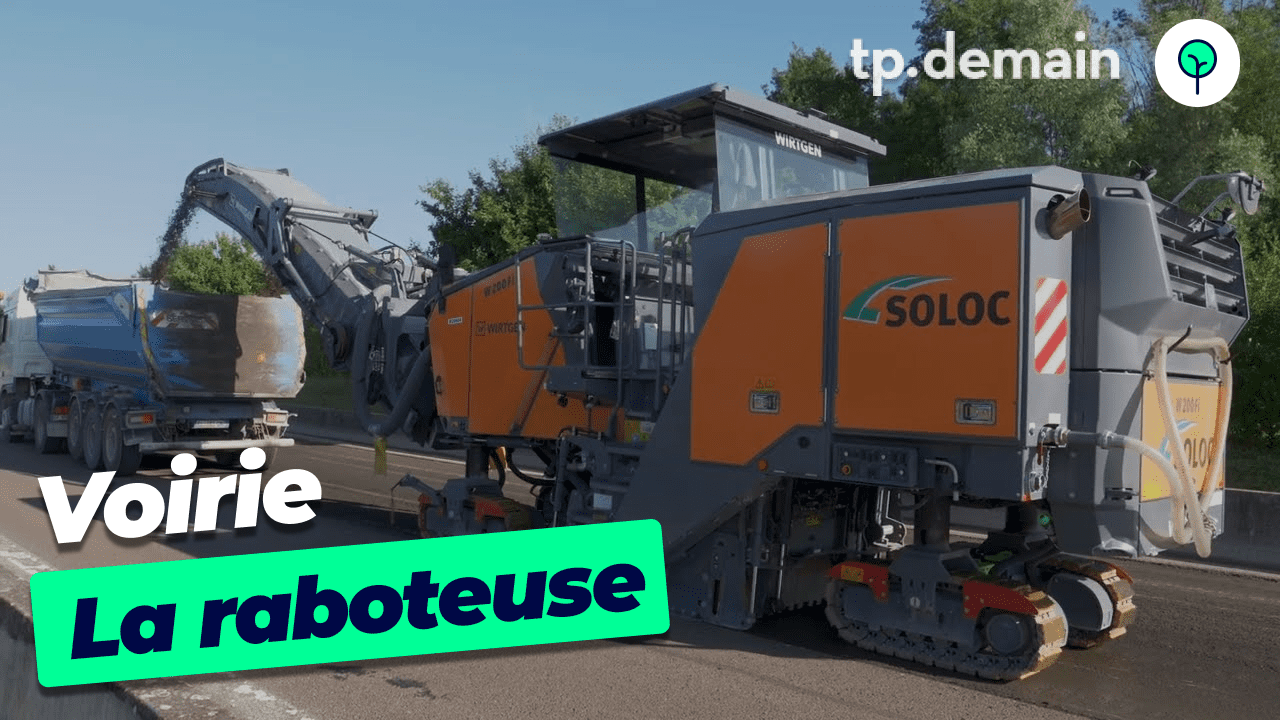 fonctionnement de la raboteuse ou fraiseuse routière. Tutoriel vidéo qui vous explique étape par étape le procédé.
